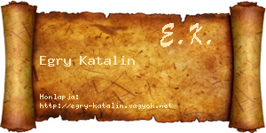 Egry Katalin névjegykártya
