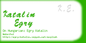 katalin egry business card